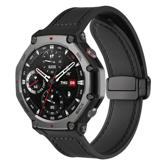 Bracelet de montre xDfind en silicone à motif Crazy Horse et boucle magnétique, For Amazfit T-Rex 3