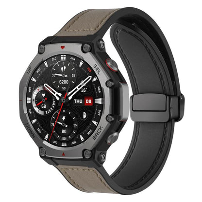 Bracelet de montre xDfind en silicone à motif Crazy Horse et boucle magnétique, For Amazfit T-Rex 3