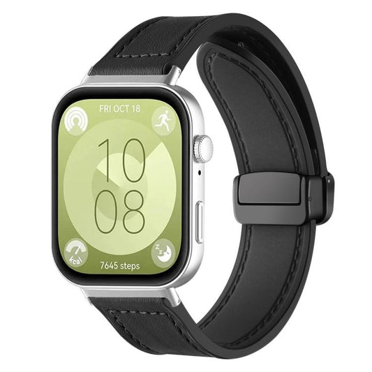 Bracelet de montre xDfind en silicone à motif Crazy Horse et boucle magnétique, For Huawei Watch Fit4 Pro / Fit4 / Fit3, For Huawei Watch D2
