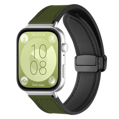 Bracelet de montre xDfind en silicone à motif Crazy Horse et boucle magnétique, For Huawei Watch Fit4 Pro / Fit4 / Fit3, For Huawei Watch D2