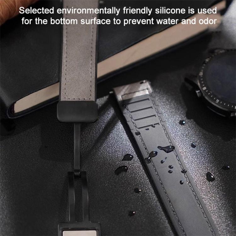 Bracelet de montre xDfind en silicone à motif Crazy Horse et boucle magnétique, For Garmin Fenix 8 / 7X / 6X / 5X 26mm, For Garmin Fenix 8 / 7 / 6 / 5 22mm