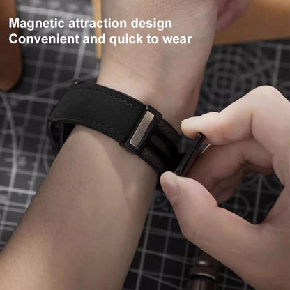 Bracelet de montre xDfind en silicone à motif Crazy Horse et boucle magnétique, For Garmin Fenix 8 / 7X / 6X / 5X 26mm, For Garmin Fenix 8 / 7 / 6 / 5 22mm