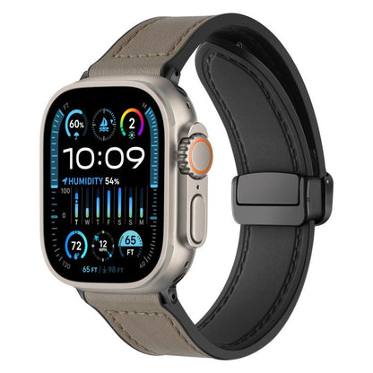 Bracelet de montre xDfind en silicone à motif Crazy Horse et boucle magnétique, For Apple Watch 42 / 44 / 45 / 46 / 49mm, For Apple Watch 38 / 40 / 41 / S10 42mm