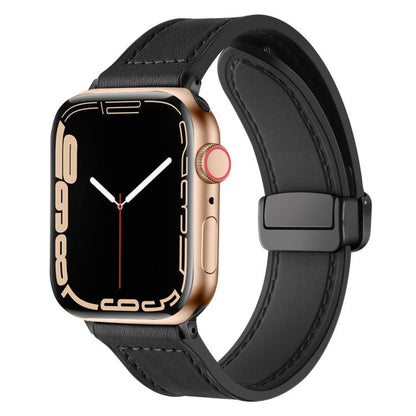 Bracelet de montre xDfind en silicone à motif Crazy Horse et boucle magnétique, For Apple Watch 42 / 44 / 45 / 46 / 49mm, For Apple Watch 38 / 40 / 41 / S10 42mm