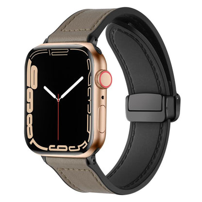 Bracelet de montre xDfind en silicone à motif Crazy Horse et boucle magnétique, For Apple Watch 42 / 44 / 45 / 46 / 49mm, For Apple Watch 38 / 40 / 41 / S10 42mm