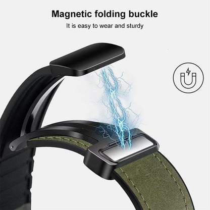 Bracelet de montre xDfind en silicone à motif Crazy Horse et boucle magnétique, For Apple Watch 42 / 44 / 45 / 46 / 49mm, For Apple Watch 38 / 40 / 41 / S10 42mm