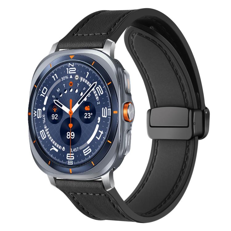 Bracelet de montre xDfind en silicone à motif Crazy Horse et boucle magnétique, For Samsung Galaxy Watch Ultra / Ultra 2025, For Samsung Galaxy Watch8 / 8 Classic