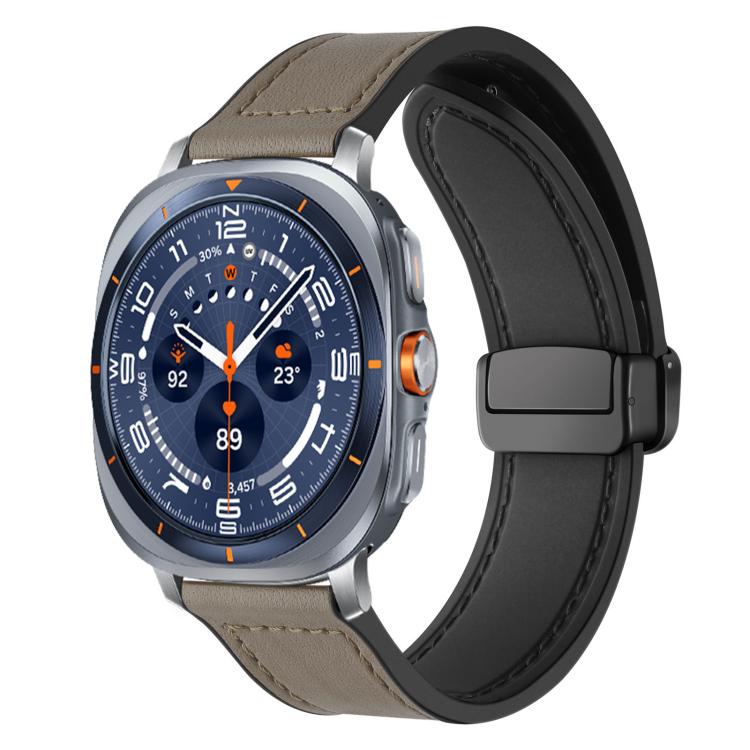 Bracelet de montre xDfind en silicone à motif Crazy Horse et boucle magnétique, For Samsung Galaxy Watch Ultra / Ultra 2025, For Samsung Galaxy Watch8 / 8 Classic