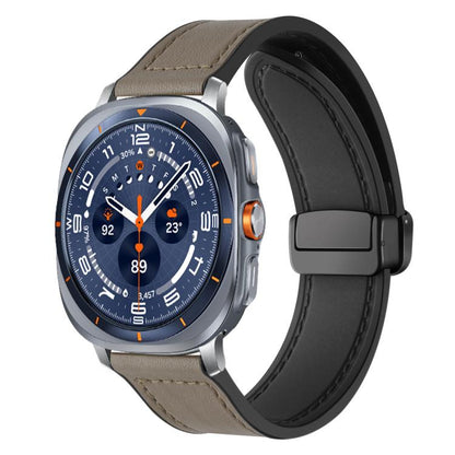 Bracelet de montre xDfind en silicone à motif Crazy Horse et boucle magnétique, For Samsung Galaxy Watch Ultra / Ultra 2025, For Samsung Galaxy Watch8 / 8 Classic