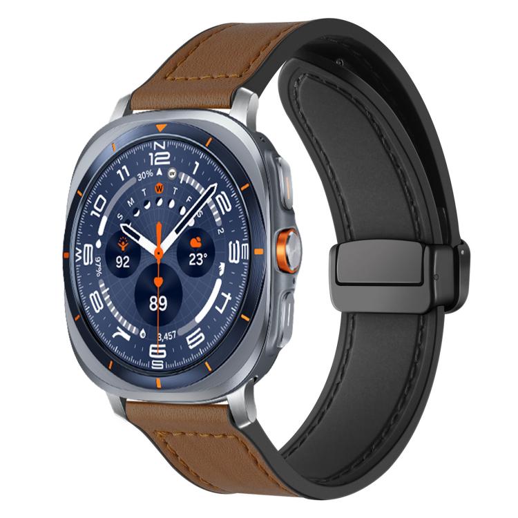 Bracelet de montre xDfind en silicone à motif Crazy Horse et boucle magnétique, For Samsung Galaxy Watch Ultra / Ultra 2025, For Samsung Galaxy Watch8 / 8 Classic