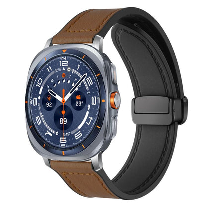 Bracelet de montre xDfind en silicone à motif Crazy Horse et boucle magnétique, For Samsung Galaxy Watch Ultra / Ultra 2025, For Samsung Galaxy Watch8 / 8 Classic