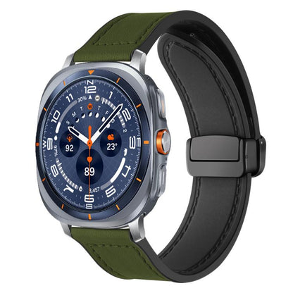 Bracelet de montre xDfind en silicone à motif Crazy Horse et boucle magnétique, For Samsung Galaxy Watch Ultra / Ultra 2025, For Samsung Galaxy Watch8 / 8 Classic