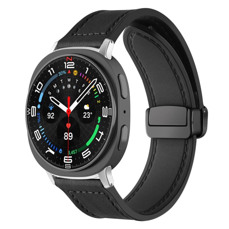 Bracelet de montre xDfind en silicone à motif Crazy Horse et boucle magnétique, For Samsung Galaxy Watch Ultra / Ultra 2025, For Samsung Galaxy Watch8 / 8 Classic