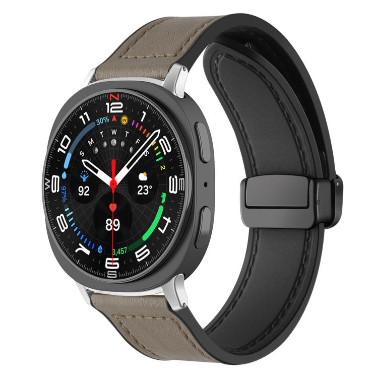 Bracelet de montre xDfind en silicone à motif Crazy Horse et boucle magnétique, For Samsung Galaxy Watch Ultra / Ultra 2025, For Samsung Galaxy Watch8 / 8 Classic