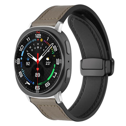 Bracelet de montre xDfind en silicone à motif Crazy Horse et boucle magnétique, For Samsung Galaxy Watch Ultra / Ultra 2025, For Samsung Galaxy Watch8 / 8 Classic