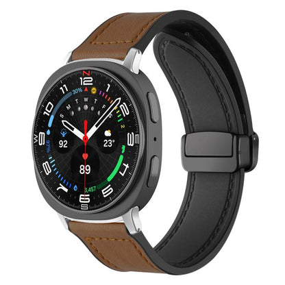 Bracelet de montre xDfind en silicone à motif Crazy Horse et boucle magnétique, For Samsung Galaxy Watch Ultra / Ultra 2025, For Samsung Galaxy Watch8 / 8 Classic