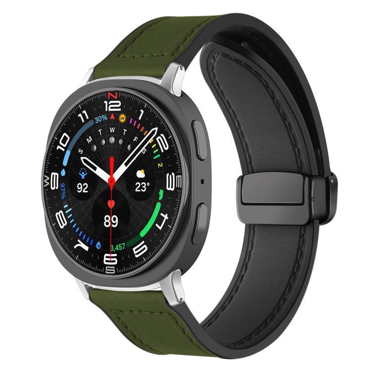 Bracelet de montre xDfind en silicone à motif Crazy Horse et boucle magnétique, For Samsung Galaxy Watch Ultra / Ultra 2025, For Samsung Galaxy Watch8 / 8 Classic