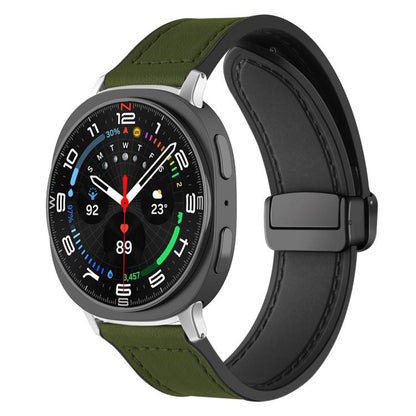 Bracelet de montre xDfind en silicone à motif Crazy Horse et boucle magnétique, For Samsung Galaxy Watch Ultra / Ultra 2025, For Samsung Galaxy Watch8 / 8 Classic