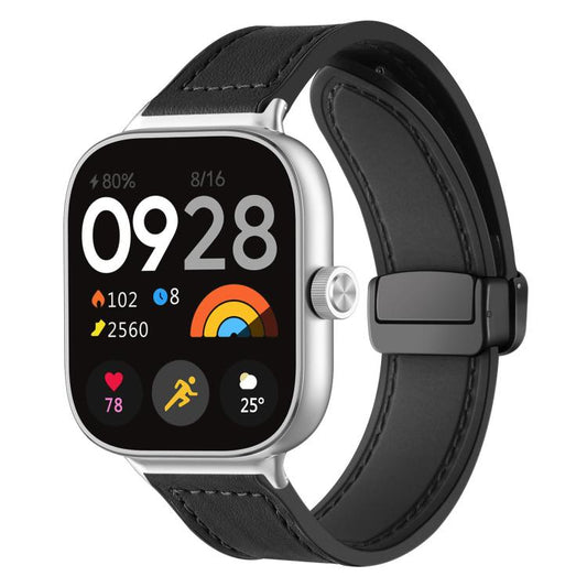 Bracelet de montre xDfind en silicone à motif Crazy Horse et boucle magnétique, For Xiaomi Band 10 Pro/9 Pro/Redmi Watch 6/5/4, For Redmi Watch 3 Active / Watch 3 Lite, For Redmi Watch 3