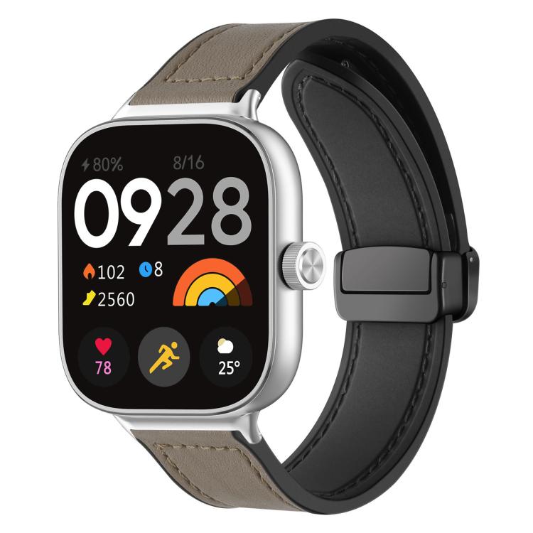 Bracelet de montre xDfind en silicone à motif Crazy Horse et boucle magnétique, For Xiaomi Band 10 Pro/9 Pro/Redmi Watch 6/5/4, For Redmi Watch 3 Active / Watch 3 Lite, For Redmi Watch 3
