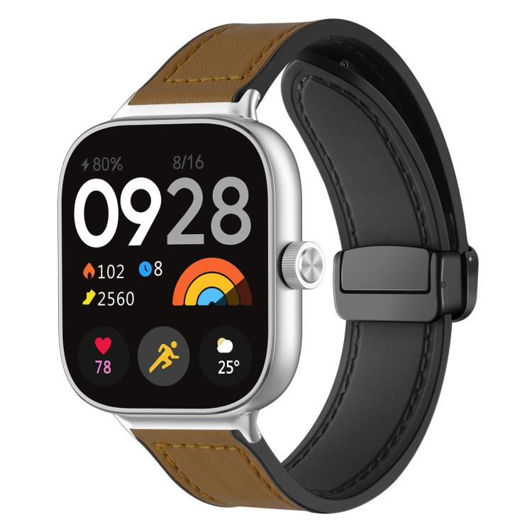 Bracelet de montre xDfind en silicone à motif Crazy Horse et boucle magnétique, For Xiaomi Band 10 Pro/9 Pro/Redmi Watch 6/5/4, For Redmi Watch 3 Active / Watch 3 Lite, For Redmi Watch 3