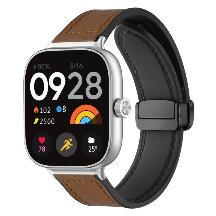 Bracelet de montre xDfind en silicone à motif Crazy Horse et boucle magnétique, For Xiaomi Band 10 Pro/9 Pro/Redmi Watch 6/5/4, For Redmi Watch 3 Active / Watch 3 Lite, For Redmi Watch 3