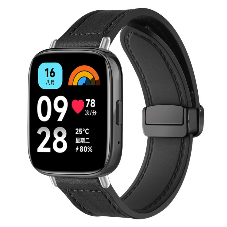 Bracelet de montre xDfind en silicone à motif Crazy Horse et boucle magnétique, For Xiaomi Band 10 Pro/9 Pro/Redmi Watch 6/5/4, For Redmi Watch 3 Active / Watch 3 Lite, For Redmi Watch 3