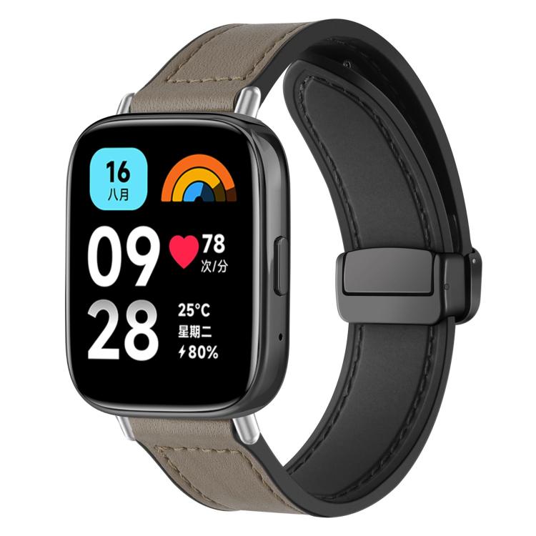 Bracelet de montre xDfind en silicone à motif Crazy Horse et boucle magnétique, For Xiaomi Band 10 Pro/9 Pro/Redmi Watch 6/5/4, For Redmi Watch 3 Active / Watch 3 Lite, For Redmi Watch 3
