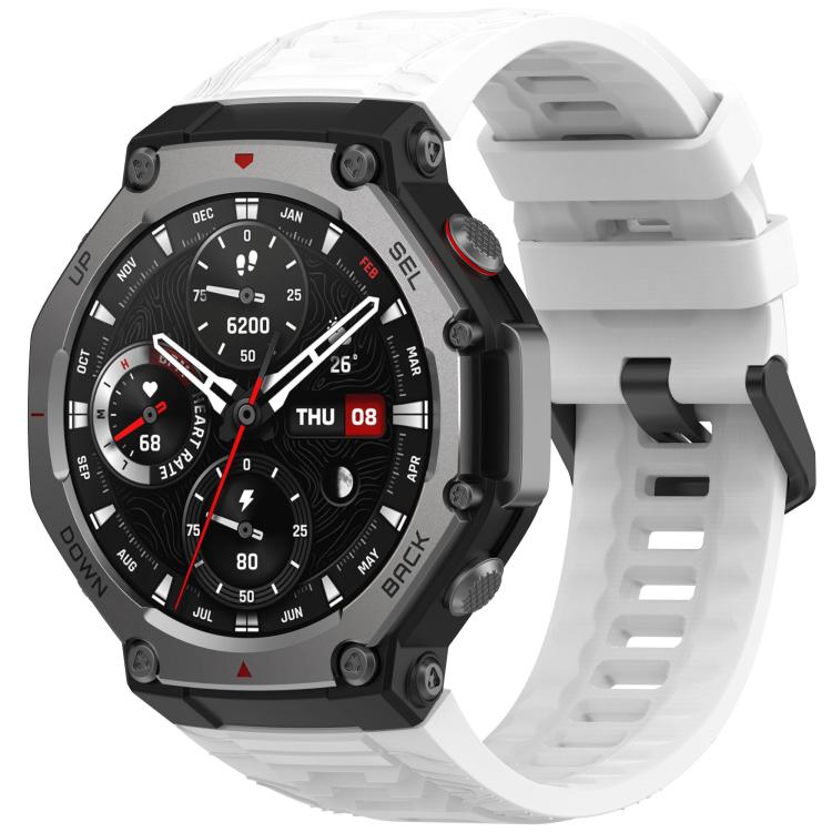 Bracelet de montre en silicone noir uni xDfind, For Amazfit T-Rex 3