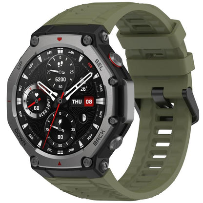 Bracelet de montre en silicone noir uni xDfind, For Amazfit T-Rex 3