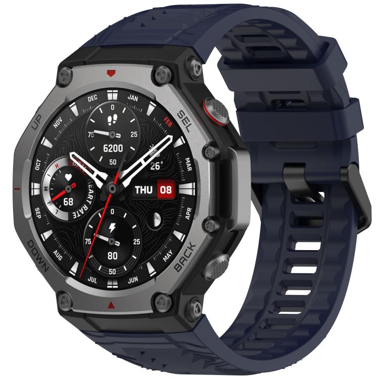 Bracelet de montre en silicone noir uni xDfind, For Amazfit T-Rex 3