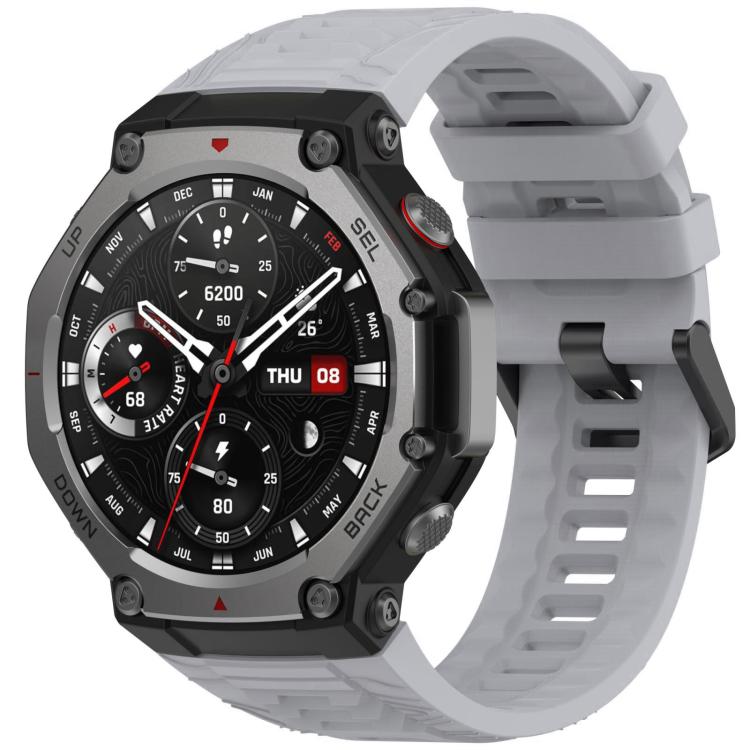 Bracelet de montre en silicone noir uni xDfind, For Amazfit T-Rex 3