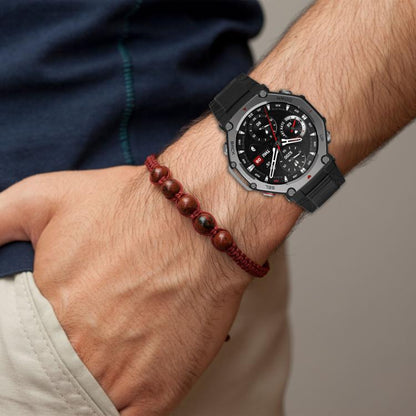 Bracelet de montre en silicone noir uni xDfind, For Amazfit T-Rex 3