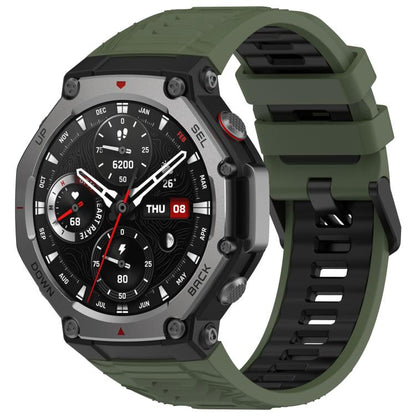 Bracelet de montre en silicone à boucle noire bicolore xDfind, For Amazfit T-Rex 3