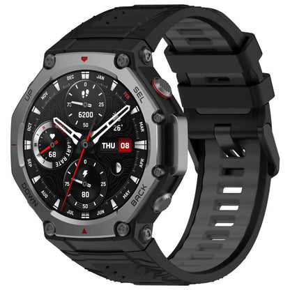 Bracelet de montre en silicone à boucle noire bicolore xDfind, For Amazfit T-Rex 3