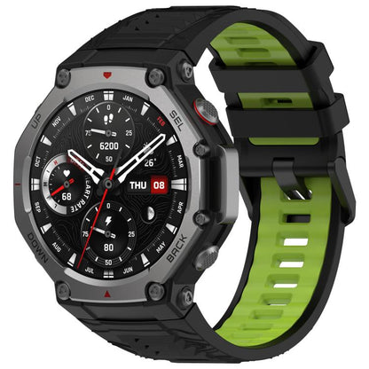 Bracelet de montre en silicone à boucle noire bicolore xDfind, For Amazfit T-Rex 3
