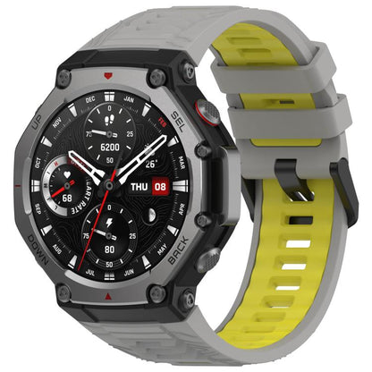 Bracelet de montre en silicone à boucle noire bicolore xDfind, For Amazfit T-Rex 3