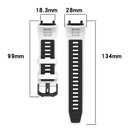 Bracelet de montre en silicone à boucle noire bicolore xDfind, For Amazfit T-Rex 3