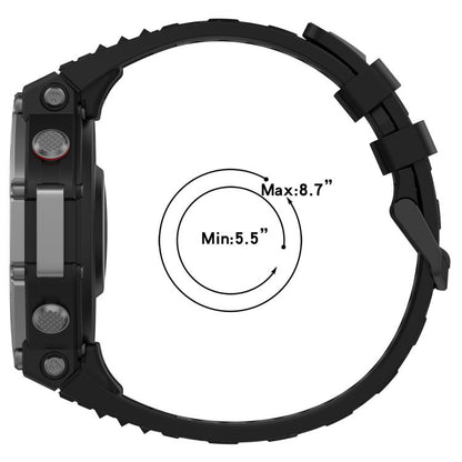 Bracelet de montre en silicone à boucle noire bicolore xDfind, For Amazfit T-Rex 3