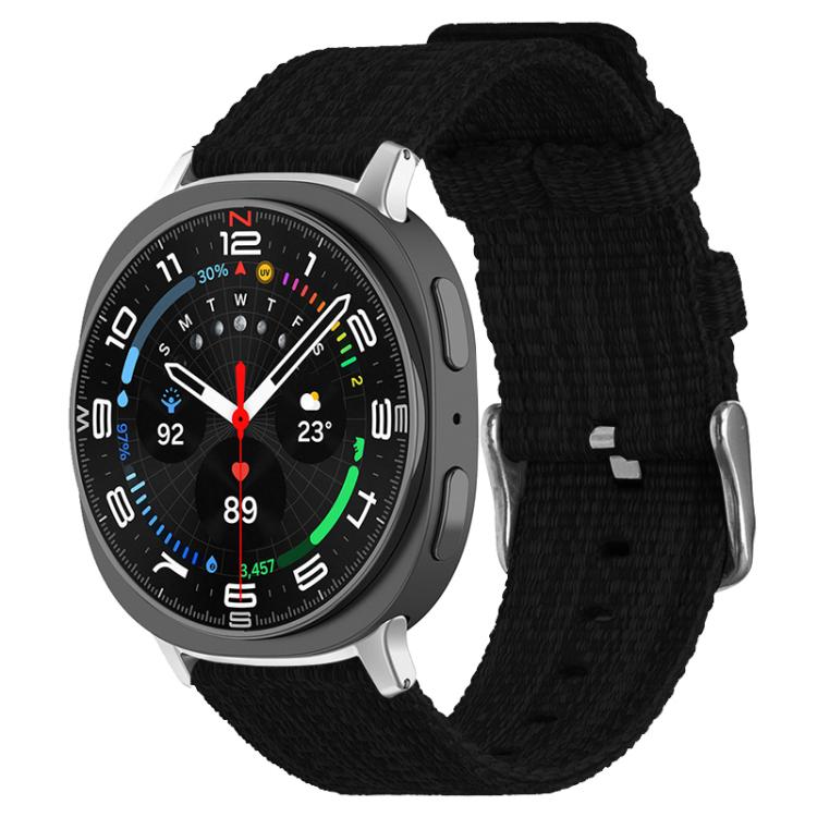 Bracelet de montre en toile de nylon xDfind, For Samsung Galaxy Watch Ultra / Ultra 2025, For Samsung Galaxy Watch8 / 8 Classic, For Samsung Galaxy Watch 7 / 6 / 5 / FE, For Samsung Galaxy Fit3