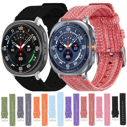 Bracelet de montre en toile de nylon xDfind, For Samsung Galaxy Watch Ultra / Ultra 2025, For Samsung Galaxy Watch8 / 8 Classic, For Samsung Galaxy Watch 7 / 6 / 5 / FE, For Samsung Galaxy Fit3