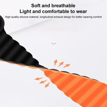 Bracelet de montre magnétique en silicone brillant xDfind Loop, 18mm, 20mm, 22mm