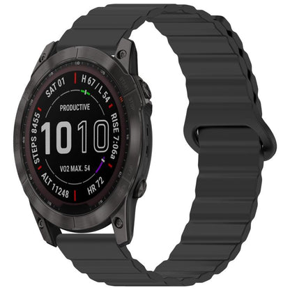 Bracelet de montre magnétique en silicone brillant xDfind Loop, For Garmin Fenix 8/7X/6X/5X 26mm, For Garmin Forerunner 45 / 45S / Swim 2
