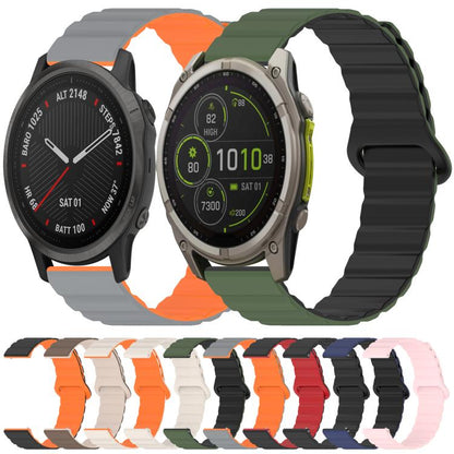 Bracelet de montre magnétique en silicone brillant xDfind Loop, For Garmin Fenix 8/7X/6X/5X 26mm, For Garmin Forerunner 45 / 45S / Swim 2