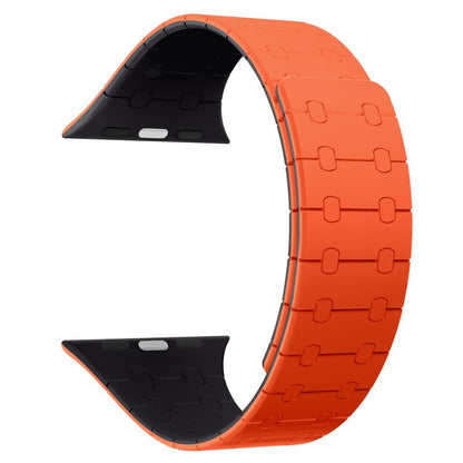 Bracelet de montre magnétique en silicone xDfind aux couleurs contrastées, For Apple Watch 42 / 44 / 45 / 46 / 49mm, For Apple Watch 38 / 40 / 41 / S10 42mm