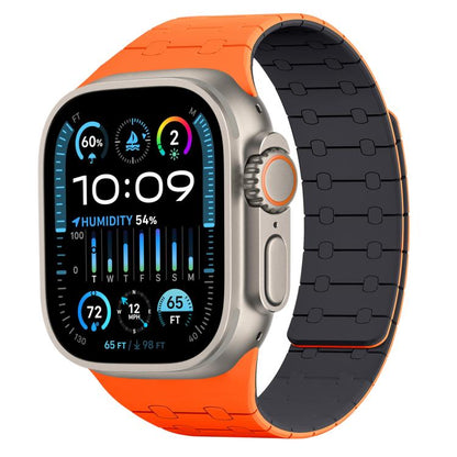 Bracelet de montre magnétique en silicone xDfind aux couleurs contrastées, For Apple Watch 42 / 44 / 45 / 46 / 49mm, For Apple Watch 38 / 40 / 41 / S10 42mm