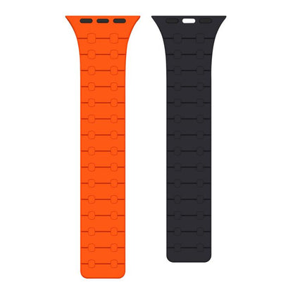 Bracelet de montre magnétique en silicone xDfind aux couleurs contrastées, For Apple Watch 42 / 44 / 45 / 46 / 49mm, For Apple Watch 38 / 40 / 41 / S10 42mm
