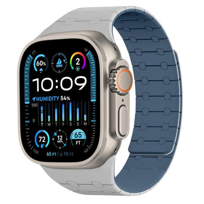 Bracelet de montre magnétique en silicone xDfind aux couleurs contrastées, For Apple Watch 42 / 44 / 45 / 46 / 49mm, For Apple Watch 38 / 40 / 41 / S10 42mm