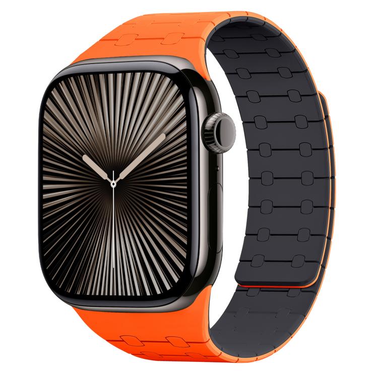 Bracelet de montre magnétique en silicone xDfind aux couleurs contrastées, For Apple Watch 42 / 44 / 45 / 46 / 49mm, For Apple Watch 38 / 40 / 41 / S10 42mm