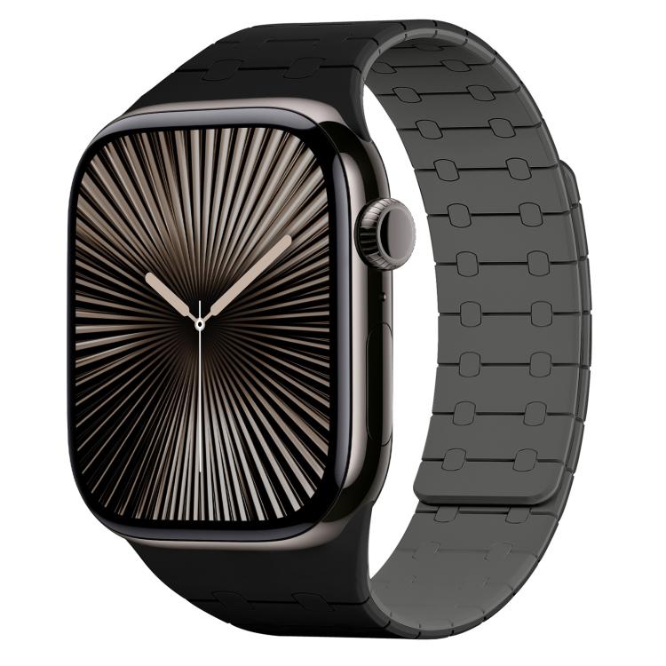 Bracelet de montre magnétique en silicone xDfind aux couleurs contrastées, For Apple Watch 42 / 44 / 45 / 46 / 49mm, For Apple Watch 38 / 40 / 41 / S10 42mm